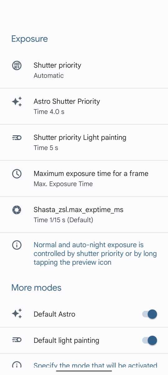 Advanced Settings to enhance photo resolution
